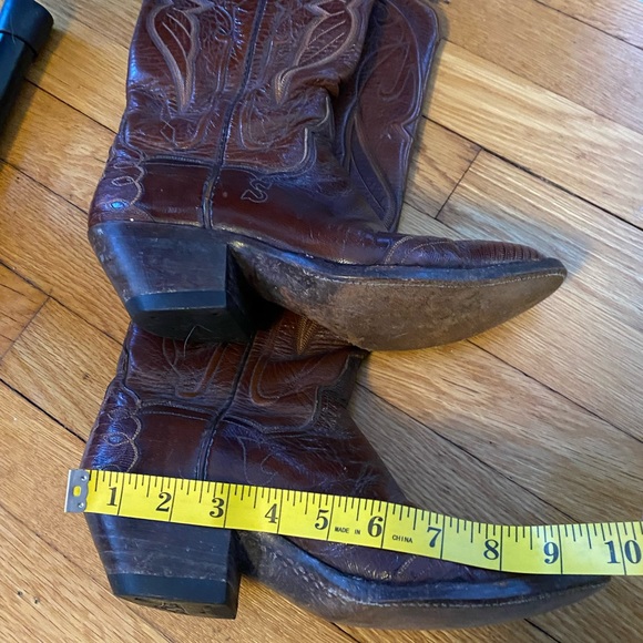 Justin cowboy boots - alligator and leather - Picture 7 of 8